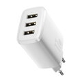 Baseus Travel Charger Compact wall Charger U+U+U, 17W EU White (CCXJ020102) - ONLY BOX DAMAGE