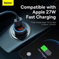 Baseus Car Charger Golden Contactor Max Dual Fast Charger U+U 60W Dark Gray (CGJM000013)
