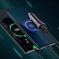 Baseus Car Charger Golden Contactor Max Dual Fast Charger U+U 60W Dark Gray (CGJM000013)