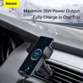 Baseus Car Mount Wireless Charger Wisdom Auto Alignment Air Outlet base QI 15W Black (CGZX000001)