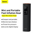 Baseus Car Tool Super Mini Inflator Tyre Pump 15sec Fast Inflation, 4 Tires in 25 Minutes, Black (CRCQ000001)