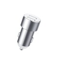 Baseus Car charger One to Two Cigarette Lighter(dual- lighter 80W+dual USB 3.1A) Silver (CRDYQ-0S)