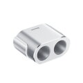 Baseus Car charger One to Two Cigarette Lighter(dual- lighter 80W+dual USB 3.1A) Silver (CRDYQ-0S)