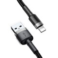 Baseus Lightning Cafule Cable 2.4A 1m Gray + Black (CALKLF-BG1)