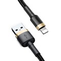 Baseus Lightning Cafule Cable 2.4A 1m Gold + Black (CALKLF-BV1)