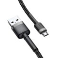 Baseus Micro USB Cafule Cable 2.4A 1m Gray + Black (CAMKLF-BG1)