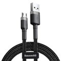 Baseus Micro USB Cafule Cable 1.5A 2m Gray + Black (CAMKLF-CG1)
