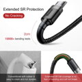 Baseus Micro USB Cafule Cable 1.5A 2m Gray + Black (CAMKLF-CG1)