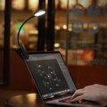 Baseus Home Comfort Reading Mini Clip Lamp + charing cable, 400 mAh, 4000K, 3W Dark Gray (DGRAD-0G)