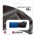 Kingston Pendrive 64GB DataTraveler Exodia M USB 3.2 Black/ Blue EU (DTXM/64GB)