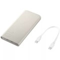 Samsung Power Bank Quick Charge C+C (with Type-C to Type-C cable 0.2m), 25W, 10000 mAh, Beige (EB-P3400XUEGEU)