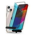 Ringke iPhone 15 Plus Screen Protector Premium Tempered Glass 9H with installation jig Transparent