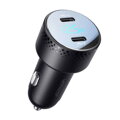 Joyroom Car Charger with Digital Display, U+C, QC 3.0, PD, 70W, Black (JR-CCD02)