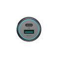 Joyroom Car Charger U+C, QC 3.0, PD, 60W, RGB, Black (JR-CCN01)