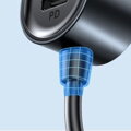 Joyroom Car Charger 5-in-1, C+C+U+U+U, QC 3.0, PD 3.0, FCP, AFC, 12V/24V, 72W, Black (JR-CL05)