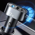 Joyroom Car Charger 5-in-1, C+C+U+U+U, QC 3.0, PD 3.0, FCP, AFC, 12V/24V, 72W, Black (JR-CL05)