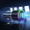 Joyroom Car Charger U+U, 24W, LED Light, Black (JR-CL10)