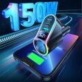 Joyroom Car Charger 4-in-1, Bluetooth Fm Transmitter C+C+U+Cigarette, PD 150W, Black (JR-CL21)