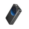 Joyroom Power Bank with Digital Display, C+U+U, PD 30W, 10000 mAh with USB-A to Typle-C cable (0.25m) and built-in Flashlight, Black (JR-PBF01)