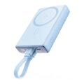 Joyroom Power Bank Magnetic Wireless charging, MagSafe 15W, C+Lightning. PD 20W, 10000 mAh with Type-C - Lightning cable, Blue (JR-PBM01)