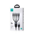 Joyroom 4-in-1 USB - Lightning/ Type-C/ Type-C/ Micro USB Cable Multi-Color Series A18, 3.5A, 1.2m, Black (S-1T4018A18c)