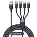 Joyroom 4-in-1 USB - Lightning/ Type-C/ Type-C/ Micro USB Cable Multi-Color Series A18, 3.5A, 1.2m, Black (S-1T4018A18c)
