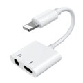 Joyroom Adapter Lightning to Lightning/ 3.5mm Mini Jack, 0.12m, White (S-Y104)