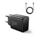 Joyroom Travel Charger Type-C, PD 20W with Type-C to Lightning cable, 1m, Black (JR-TCF06)