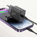 Joyroom Travel Charger Type-C, PD 20W with Type-C to Lightning cable, 1m, Black (JR-TCF06)
