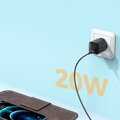 Joyroom Travel Charger Type-C, QC 3.0, PD 3.0, AFC, 20W, EU Black (L-P202)
