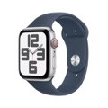 Apple Watch SE GPS + Cellular 44mm Silver Alu Case, Storm Blue Sport Band M/L EUMRHJ3