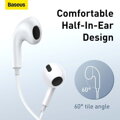 Baseus Earphone Encok H17 in-ear wired earphone with 3.5mm jack wired headphones White (NGCR020002)