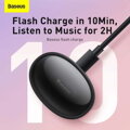 Baseus Earphone Bluetooth Bowie E2 BT 5.2, TWS AV Synchronization, Low Latency, IP55, Black (NGTW090001)