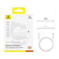 Baseus Power Bank Compact Fast charge Type-C inlet + Lightning outlet (with C+C cable) PD20W, 5000 mAh, Black (P10068307213-00)