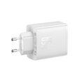 Baseus Travel Charger Cube Pro GaN Quick Charger C+C+U, 65W, White EU (P10152301213-00)