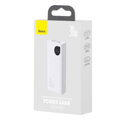 Baseus Power Bank Adaman2 with Digital display, C+U+U, PD 3.0, QC 3.0, 30W, 10000 mAh, with Type-C cable (0.3m), White (PPAD080002)