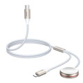 Joyroom Wireless Apple Watch Charger with Type-C and Lightning cable 1.5m, 3.5W, White (S-IW012)