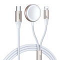 Joyroom Wireless Apple Watch Charger with Type-C and Lightning cable 1.5m, 3.5W, White (S-IW012)
