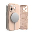 Ringke iPhone 16 Pro Case Silicone Magnetic Pink Sand