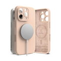 Ringke iPhone 16 Pro Max Case Silicone Magnetic Pink Sand