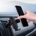 Baseus Car Mount Metal Age II Gravity on the vertical and horizontal ventilation grill Black (SUJS000001)