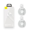 Baseus Lightning Simple Wisdom cable (2pcs/set) 2.4A 1.5m White (TZCALZJ-02)