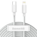 Baseus Lightning Simple Wisdom cable (2pcs/set) PD 20W 5A 1.5m White (TZCATLZJ-02)