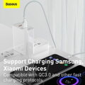 Baseus Type-C Simple Wisdom cable (2pcs/set), 5A, 1.5m, White (TZCATZJ-02) - ONLY BOX DAMAGE