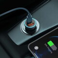 Baseus Car Charger Golden Contactor Pro Dual Quick Charger U+C, PD 3.0, QC 4+, SCP FCP AFC (with Type-C - Lightning 1m Blue) 40W blue (TZCCJD-03)