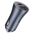 Baseus Car Charger Golden Contactor Pro Dual Quick Charger U+C, PD 3.0, QC 4+, SCP FCP AFC (with USB - Type C 1m cable) Gray (TZCCJD-0G)