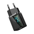 Baseus Travel Charger set Super Si 1C QC (With Simple Wisdom Cable Type-C to Lightning 1m) 20W EU Black (TZCCSUP-B01)