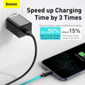 Baseus Travel Charger set Super Si 1C QC (With Simple Wisdom Cable Type-C to Lightning 1m) 20W EU Black (TZCCSUP-B01)