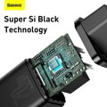 Baseus Travel Charger set Super Si 1C QC (With Simple Wisdom Cable Type-C to Lightning 1m) 20W EU Black (TZCCSUP-B01)