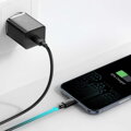 Baseus Travel Charger set Super Si 1C QC (With Simple Wisdom Cable Type-C to Lightning 1m) 20W EU White (TZCCSUP-B02)